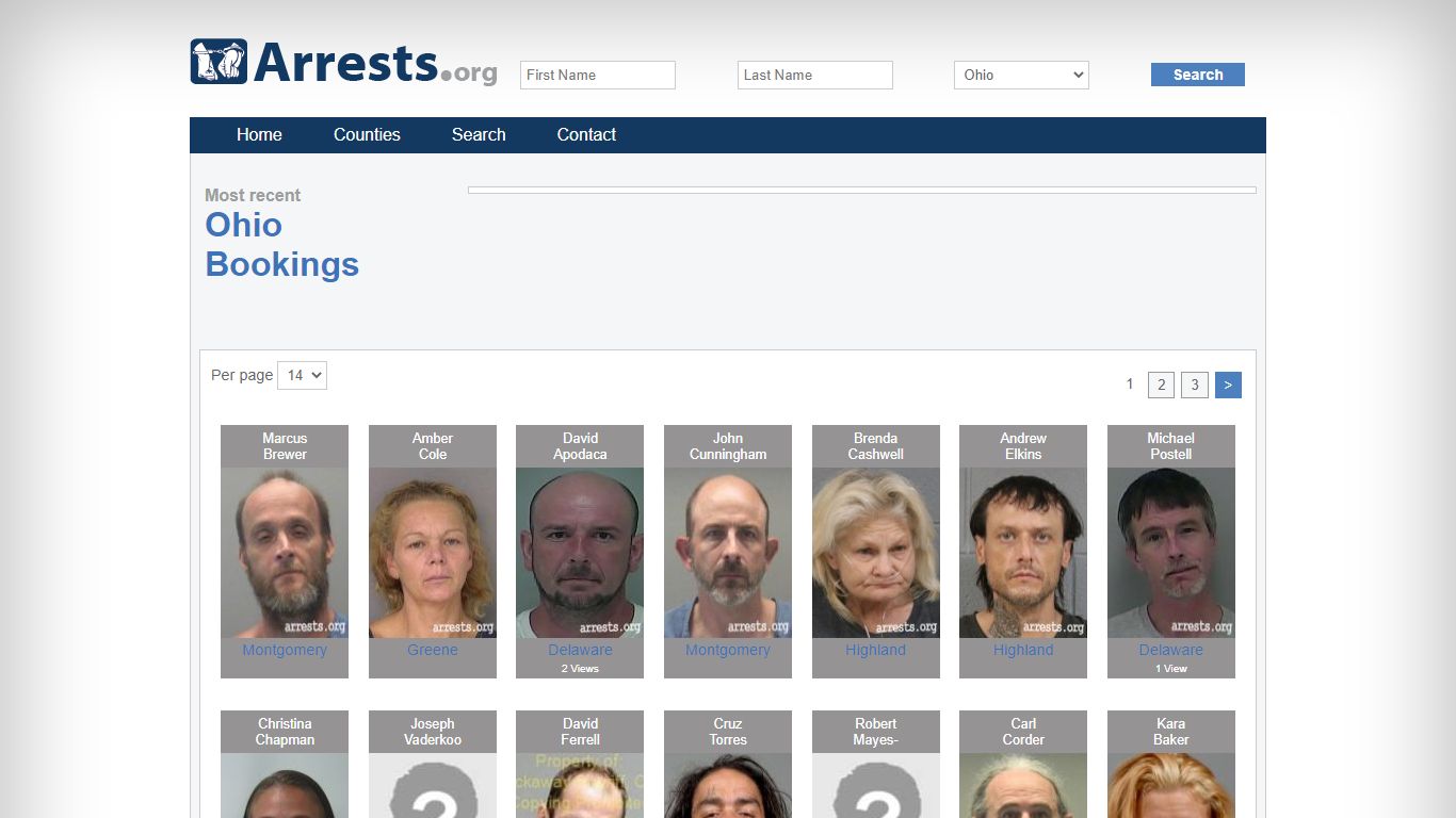 Ohio Arrests and Inmate Search